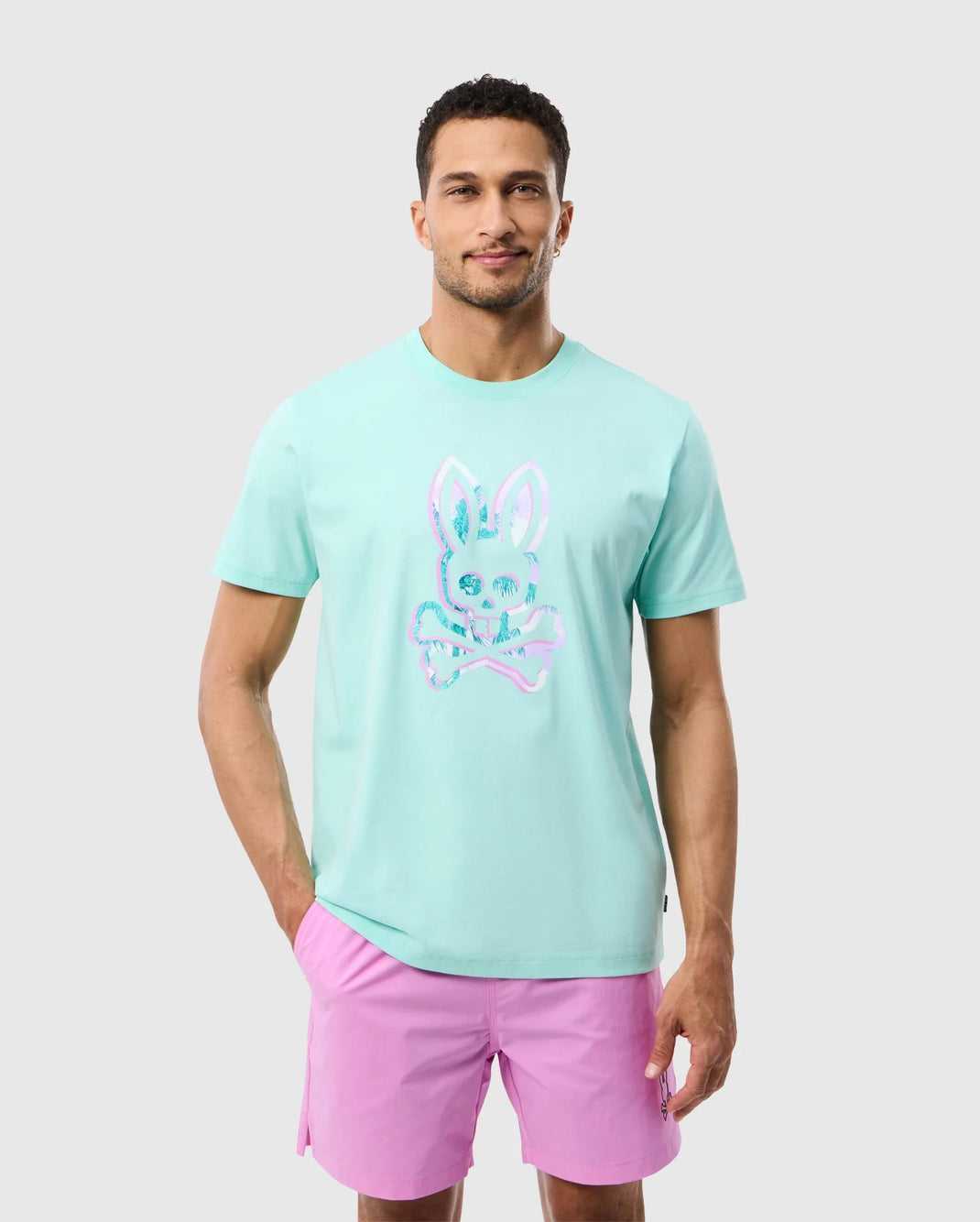 T Shirt Graphique Psycho Bunny Leonard Graphic Tee Beach Glass Homme | QBJ-93618439